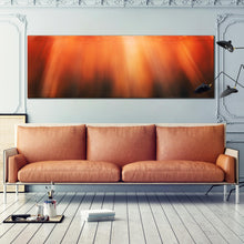 Load image into Gallery viewer, red  orange  abstract  art  underwater  sunbeam  lights  ocean  1  piece  wall  art In Living Room
