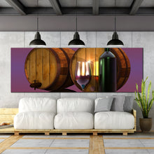 Load image into Gallery viewer, red  wine  glass  barrels  Modern  kitchen  dining  room  wall For Living Room
