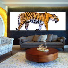 Load image into Gallery viewer, royal  tiger  canvas  print  beautiful  tiger  isolate  1  piece  canvas  wall  art  yellow  white  tiger  close  up  canvas  artwork For Living Room
