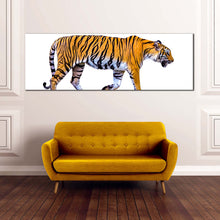 Load image into Gallery viewer, royal  tiger  canvas  print  beautiful  tiger  isolate  1  piece  canvas  wall  art  yellow  white  tiger  close  up  canvas  artwork In Living Room
