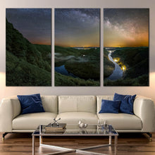 Load image into Gallery viewer, saar loop at mettlach 3 piece canvas print In Living room
