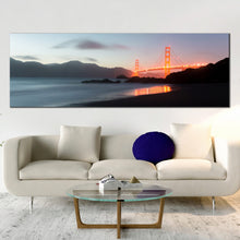 Load image into Gallery viewer, san  francisco  bridge  at  dusk  canvas  artwork In Living Room
