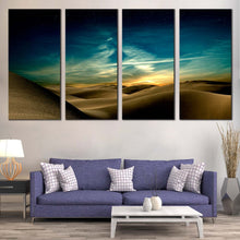 Load image into Gallery viewer, sand dunes desert mountains 4 panel home decor wall art In Living Room
