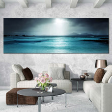 Load image into Gallery viewer, seychelles  seascape  canvas  wall  art  grey  ocean  sky  cloudy  sunrise  1  piece  canvas  print  digue  island  blue  sea  canvas  artwork For Living Room
