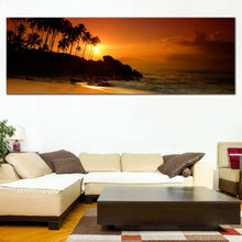 Load image into Gallery viewer, sunset  beach  sri  lanka  wall  art  tropical  print  ocean  palm  trees  view For Living Room
