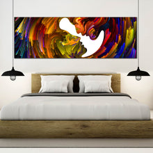 Load image into Gallery viewer, swirl  couples  faces  1  piece  wall  art In Bedroom

