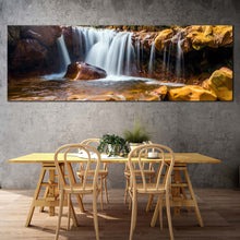 Load image into Gallery viewer, taiwan  waterfall  canvas  wall  art  golden  waterfall  in  jinguash  1  piece  canvas  white  waterfall  rocks  canvas  print In Dinning Room
