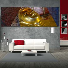 Load image into Gallery viewer, thailand  buddha  canvas  wall  art  grand  golden  reclining  buddha  statue  1  piece  canvas  artwork  wat  phra  chetuphon  temple  canvas  print For Your Living Room
