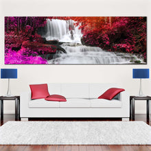 Load image into Gallery viewer, thailand  forest  canvas  wall  art  mun  dang  waterfall  canvas  artwork  colorful  waterfall  scenery  1  piece  canvas  print In Living Room
