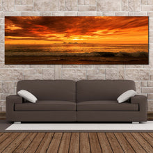 Load image into Gallery viewer, thailand  ocean  canvas  wall  art  dramatic  orange  yellow  clouds  ocean  canvas  print  phuket  karon  beach  ocean  waves  1  piece  canvas  print For Living Room
