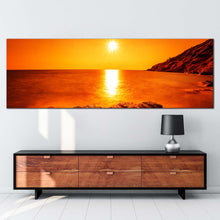 Load image into Gallery viewer, thailand  ocean  canvas  wall  art  rayong  orange  ocean  1  piece  canvas  print  yellow  sky  ocean  landscape  canvas  artwork In Living Room
