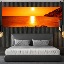 Load image into Gallery viewer, thailand  ocean  canvas  wall  art  rayong  orange  ocean  1  piece  canvas  print  yellow  sky  ocean  landscape  canvas  artwork For Bedroom
