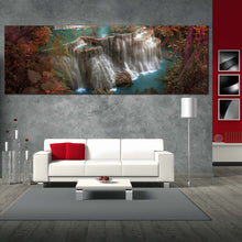 Load image into Gallery viewer, thailand  scenery  canvas  wall  art  beautiful  kanchanaburi  waterfall  canvas  print  colorful  huay  mae  kamin  waterfall  1  piece  canvas In Living Room
