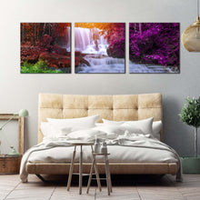 Load image into Gallery viewer, thailand  waterfall  canvas  wall  art  colorful  mun  dang  waterfall  canvas  print  waterfall  scenery  3  piece  multiple  canvas For Bedroom
