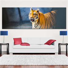 Load image into Gallery viewer, tiger  looking  canvas  wall  art  yellow  white  tiger  portrait  1  piece  canvas  print  tiger  wildlife  canvas  artwork For Living Room
