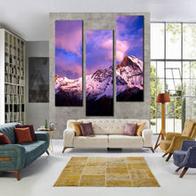 Load image into Gallery viewer, triptych  north  Central  Nepal  Machapuchare  mountains  canvas  print In Living Room
