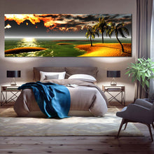 Load image into Gallery viewer, tropical  island  hawaii  beach  panoramic  artwork  for Bedroom
