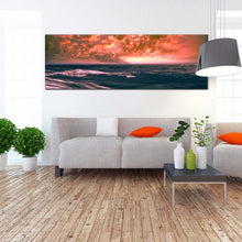 Load image into Gallery viewer, tropical  water  deep  ocean  view  sunset  panoramic  canvas In Living Room
