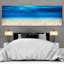 Load image into Gallery viewer, underwater  ocean  canvas  wall  art  white  ocean  canvas  artwork  blue  ocean  deep  1  piece  canvas  print For Bedroom
