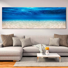 Load image into Gallery viewer, underwater  ocean  canvas  wall  art  white  ocean  canvas  artwork  blue  ocean  deep  1  piece  canvas  print For Living Room
