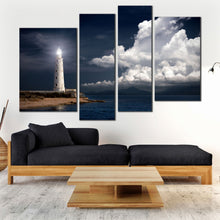 Load image into Gallery viewer, wall art of White lighthouse 4 Panel artwork for  Your Living Room
