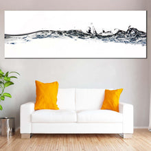 Load image into Gallery viewer, water  splash  canvas  wall  art  grey  abstract  liquid  water  canvas  artwork  white  water  abstract  elements  1  piece  canvas  print For Living Room
