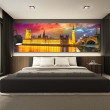 Load image into Gallery viewer, westminster  bridge  Dramatic  Sunset  large  Canvas  Art For Bedroom
