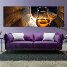 Load image into Gallery viewer, whiskey  glass  barrel  Wall  Art  Pictures  Abstract  panoramic  wall  art In Living Room
