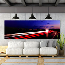 Load image into Gallery viewer, wide  abstract  canvas  print  moving  traffic  trails For Living Room
