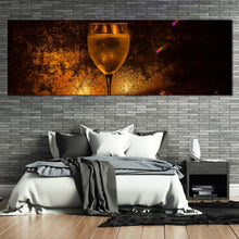 Load image into Gallery viewer, wine  atmosphere  canvas  print  orange  wine  glass  1  piece  canvas  wall  art  wine  and  brown  lavender  canvas  artwork For Bedroom
