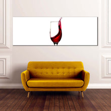 Load image into Gallery viewer, wine  poured  canvas  wall  art  red  wine  glass  1  piece  canvas  artwork  white  abstract  wine  canvas  print In Living Room
